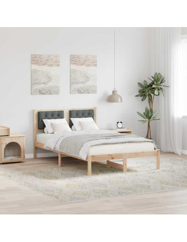 Struttura del letto Grigio scuro 120 x 190 cm Tessuto