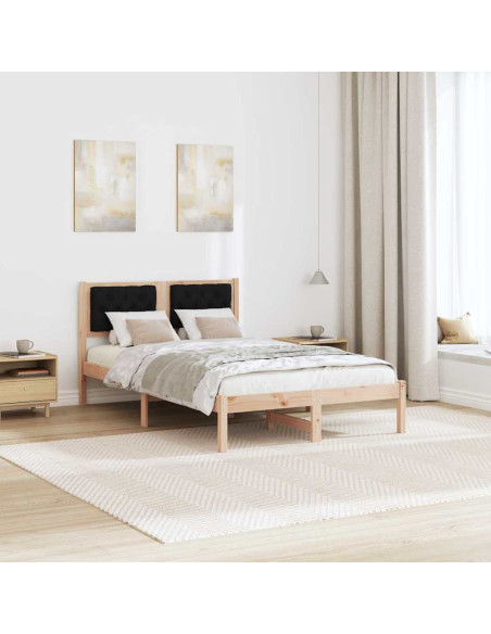 Struttura del letto con testiera Nero 120 x 190 cm Tessuto