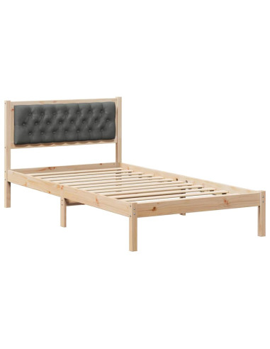 Struttura del letto Grigio scuro 100 x 200 cm Tessuto