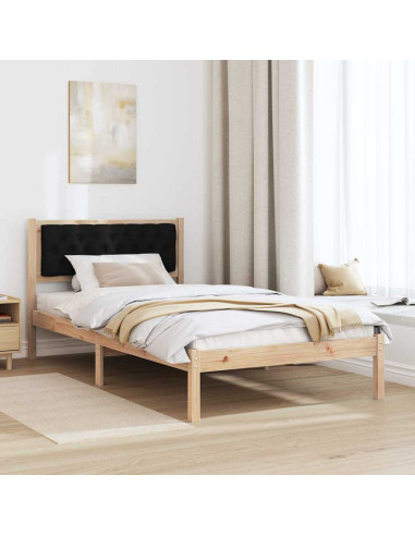 Struttura del letto con testiera Nero 100 x 200 cm Tessuto