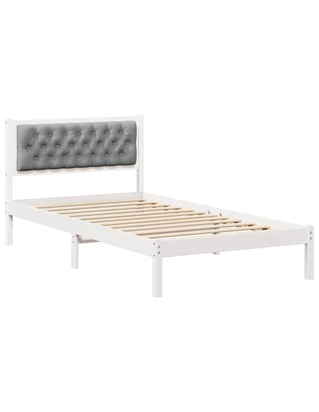 Struttura del letto Grigio chiaro 100 x 200 cm Tessuto