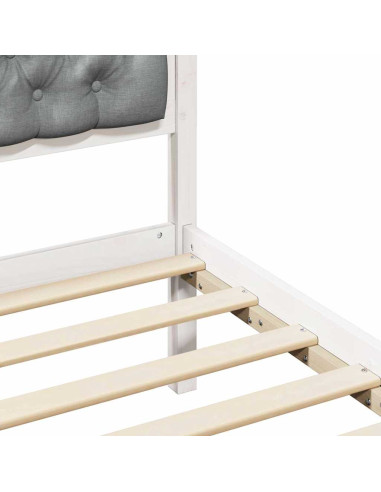 Struttura del letto Grigio chiaro 90 x 200 cm Tessuto