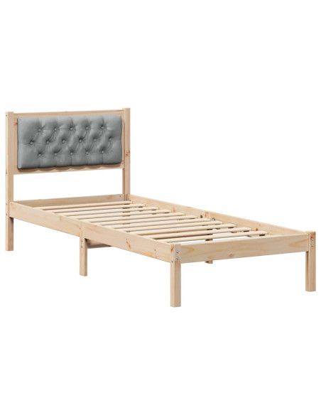 Struttura del letto Grigio chiaro 80 x 200 cm Tessuto