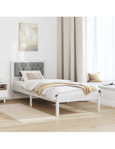 Struttura del letto Grigio chiaro 80 x 200 cm Tessuto