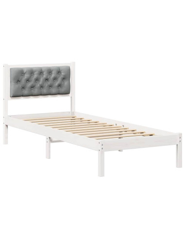 Struttura del letto Grigio chiaro 75 x 190 cm Tessuto