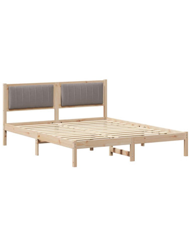 Letto con Testiera Rivestita Talpa 160 x 200 cm Pino massello