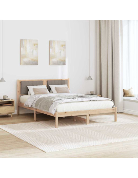 Letto con Testiera Rivestita Talpa 140 x 200 cm Pino massello