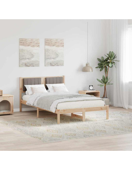Letto con Testiera Rivestita Talpa 120 x 200 cm Pino massello