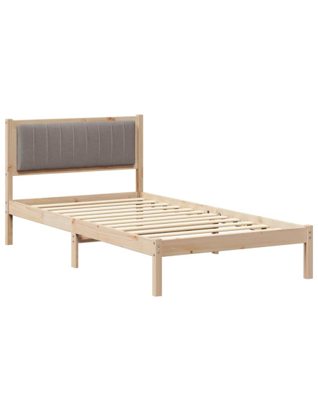 Letto con Testiera Rivestita Talpa 100 x 200 cm Pino massello