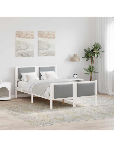 Struttura del letto Grigio chiaro 120 x 200 cm Tessuto