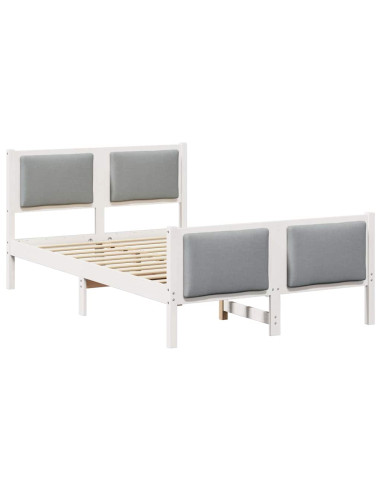 Struttura del letto Grigio chiaro 120 x 200 cm Tessuto