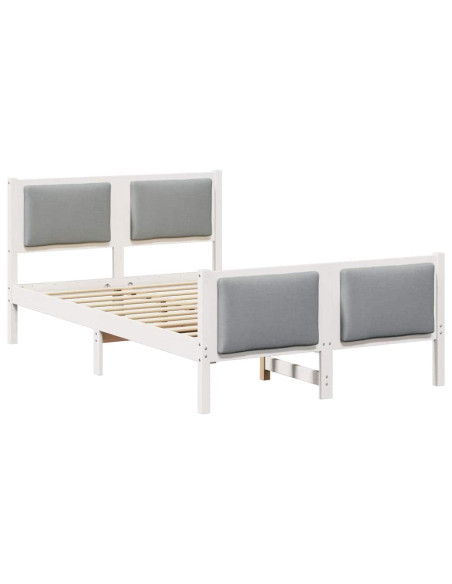 Struttura del letto Grigio chiaro 120 x 200 cm Tessuto