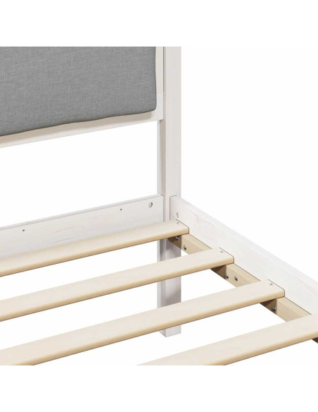 Struttura del letto Grigio chiaro 100 x 200 cm Tessuto