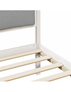 Struttura del letto Grigio chiaro 90 x 200 cm Tessuto 2