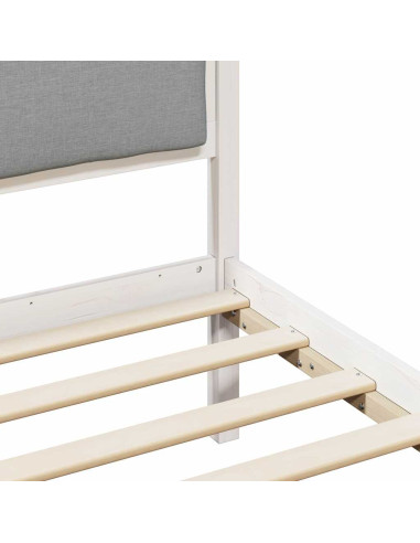 Struttura del letto Grigio chiaro 90 x 200 cm Tessuto