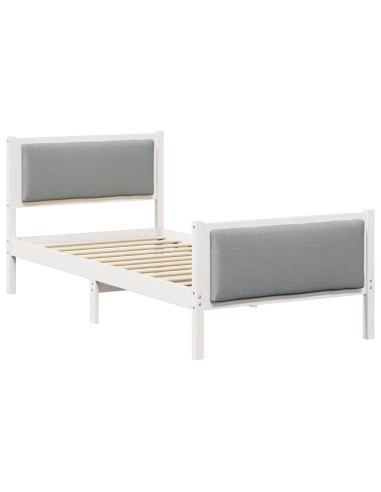 Struttura del letto Grigio chiaro 90 x 190 cm Tessuto