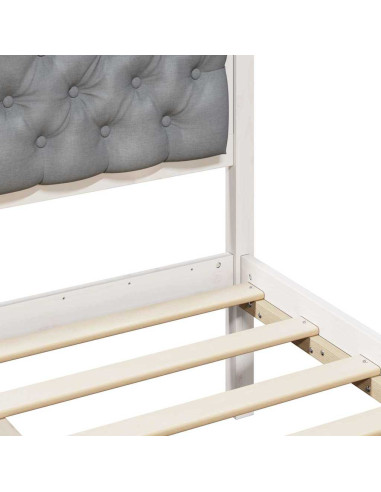 Struttura del letto Grigio chiaro 120 x 200 cm Pino massello