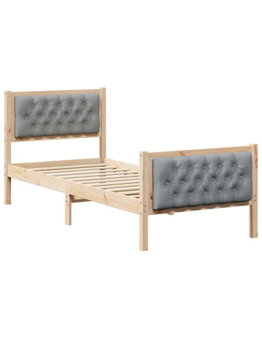 Struttura del letto Grigio chiaro 80 x 200 cm Tessuto