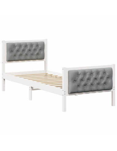 Struttura del letto Grigio chiaro 75 x 190 cm Pino massello
