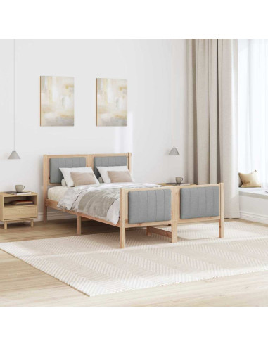 Struttura del Letto Marrone e grigio chiaro 120 x 200 cm