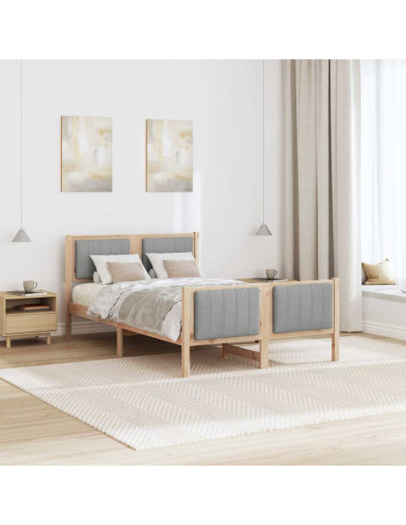 Struttura del Letto Marrone e grigio chiaro 120 x 200 cm