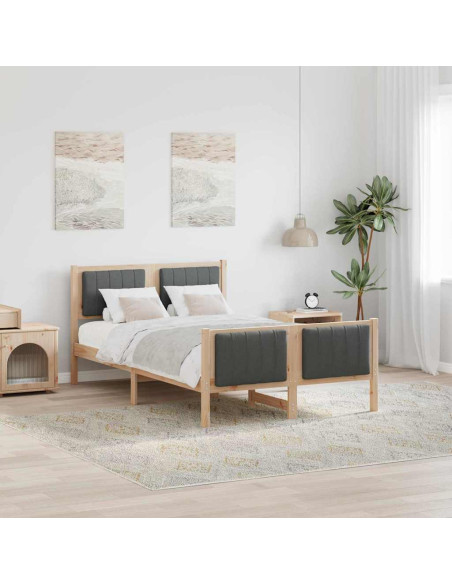 Struttura del Letto marrone e grigio scuro 120 x 200 cm