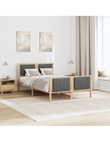 Struttura del Letto marrone e grigio scuro 120 x 200 cm
