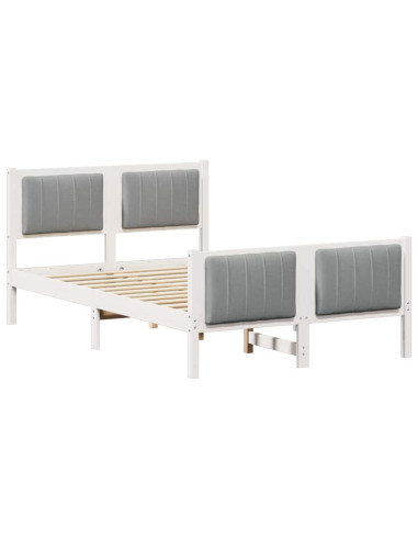 Struttura del Letto Bianco e grigio chiaro 120 x 200 cm
