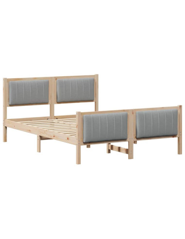 Struttura del Letto Marrone e grigio chiaro 135 x 190 cm