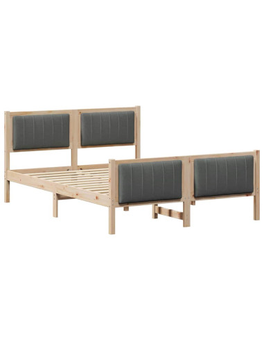 Struttura del Letto marrone e grigio scuro 135 x 190 cm