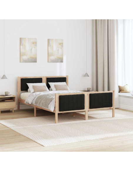 Struttura del Letto con testiera Marrone e nero 135 x 190 cm