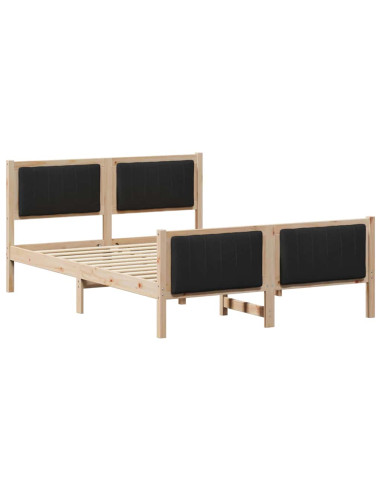 Struttura del Letto con testiera Marrone e nero 135 x 190 cm