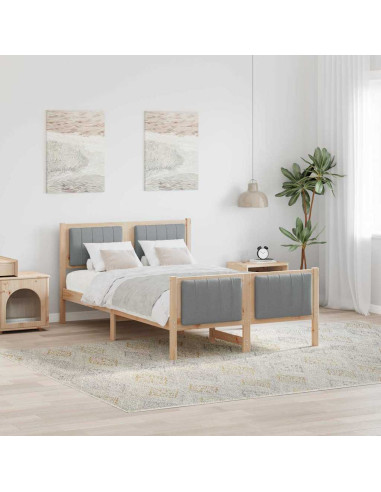 Struttura del Letto Marrone e grigio chiaro 120 x 190 cm