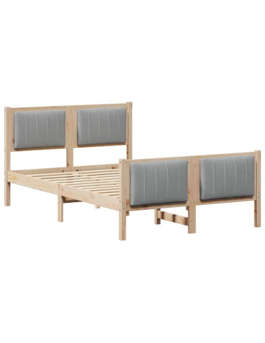 Struttura del Letto Marrone e grigio chiaro 120 x 190 cm