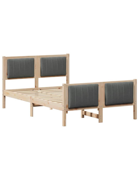 Struttura del Letto marrone e grigio scuro 120 x 190 cm