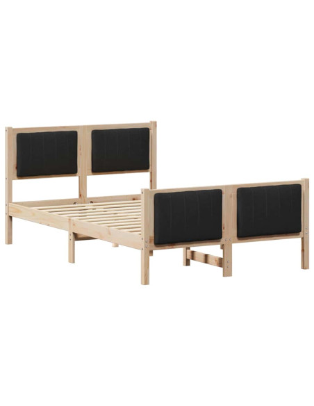 Struttura del Letto con testiera Marrone e nero 120 x 190 cm