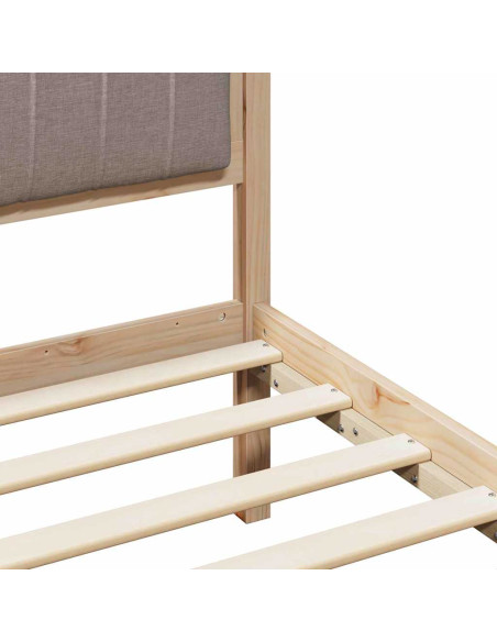 Struttura del Letto con testiera Marrone e taupe 120 x 190 cm