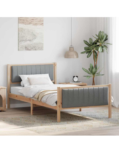 Struttura del Letto Marrone e grigio chiaro 100 x 200 cm