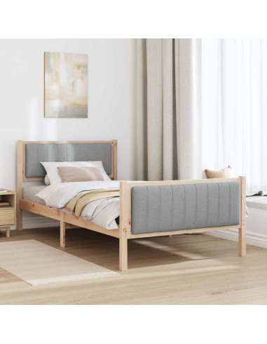 Struttura del Letto Marrone e grigio chiaro 100 x 200 cm