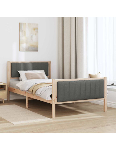 Struttura del Letto marrone e grigio scuro 100 x 200 cm