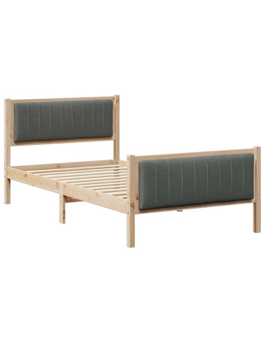 Struttura del Letto marrone e grigio scuro 100 x 200 cm