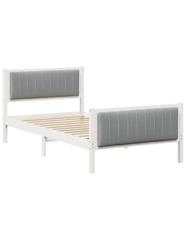 Struttura del Letto Bianco e grigio chiaro 100 x 200 cm