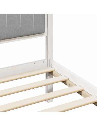 Struttura del Letto Bianco e grigio chiaro 90 x 200 cm