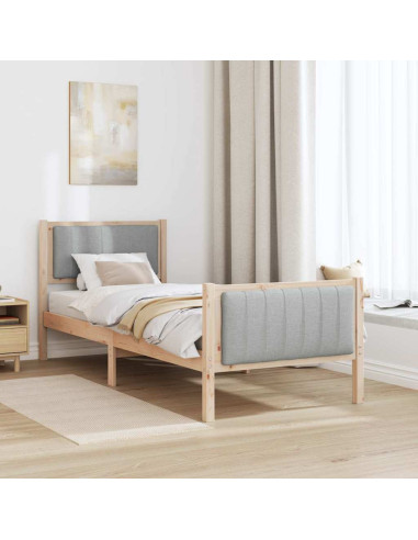 Struttura del Letto Marrone e grigio chiaro 80 x 200 cm