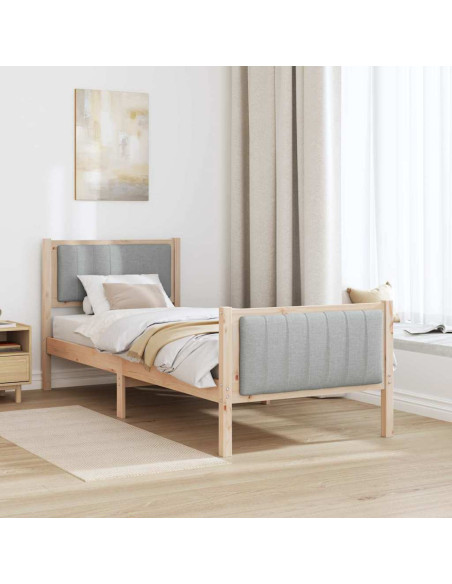 Struttura del Letto Marrone e grigio chiaro 80 x 200 cm