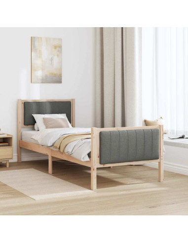 Struttura del Letto marrone e grigio scuro 80 x 200 cm