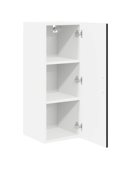 Pensile cucina 2 pcs Nero 30 x 31 x 80 cm Legno multistrato