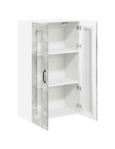 Pensile cucina con lo scaffale Grigio cemento 60 x 31 x 100 cm