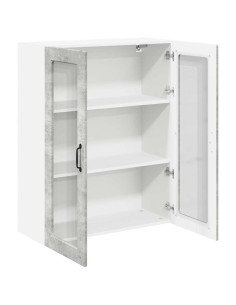 Pensile cucina con lo scaffale Grigio cemento 80 x 31 x 100 cm