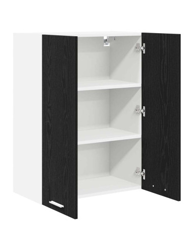 Armadio pensile con porta Riga Rovere Nero 60 x 31 x 80 cm